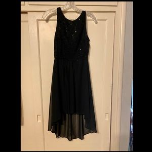 Black sparkly/lacey high-low dress